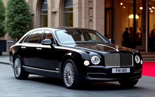 A luxury car ready for a private hire booking for a special event